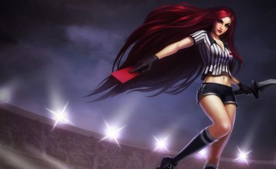 Katarina, red head, League of legends video game