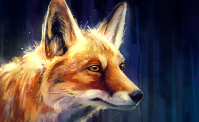 Red fox animal artwork
