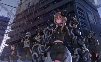 Anime girls, girls frontline, soldier, combat, 5k
