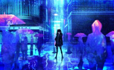 Anime girl, anime, digital art