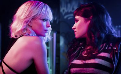 Atomic Blonde, 2017 movie, Sofia Boutella, Charlize Theron, actress, 4k