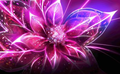Digital art, pink flower, design