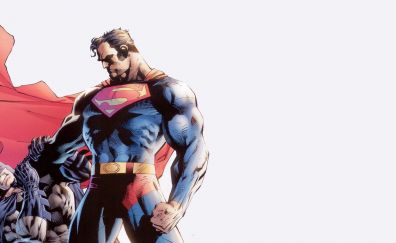 Super man, batman, fight, dc comics