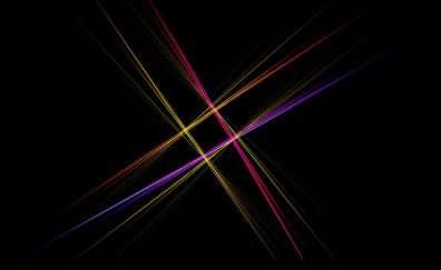 Colorful lines, abstract, dark