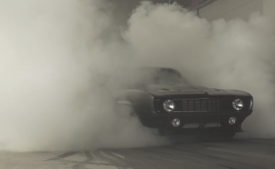 Chevrolet Camaro car, smoke