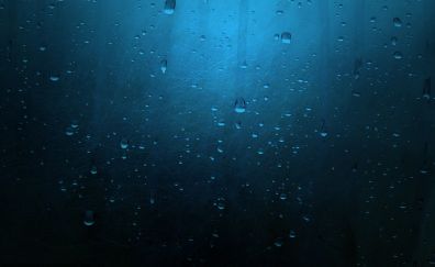 Simple clean rain drops blue surface