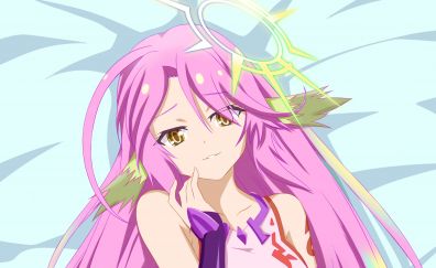 Pink hair, Jibril, No Game No Life, anime girl