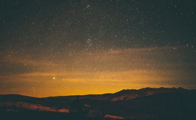 Stars, night, sky, nature