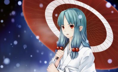 Kiriha, Tsugumomo, anime girl, umbrella