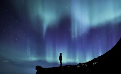 Northern Lights, Aurora Borealis, Lights, night, stars, nature