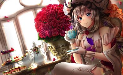 Tea drinking, marie antoinette, fate/grand order, cute
