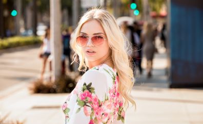 Alex Grey, girl model, blonde, sunglasses