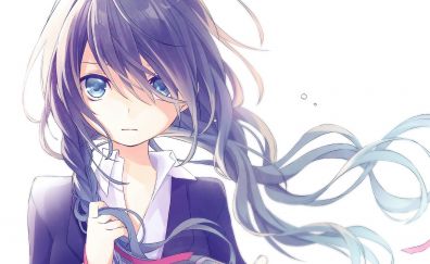 Anime girl, blue, long hair