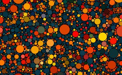 Colorful, circles, big small circles, abstract