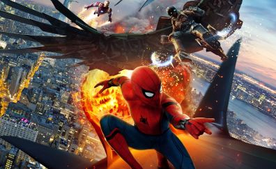 Spider Man: Homecoming, movie, poster, iron man, spider man