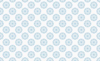 Blue flowers, floral pattern, abstract