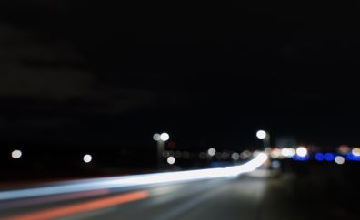 Light exposure in night on road