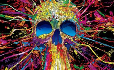 Colorful skull artwork