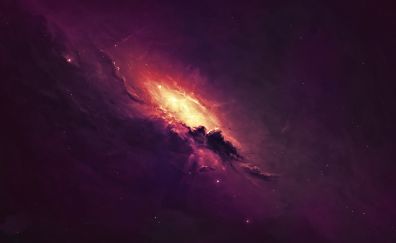 Space, nebula, dark clouds, 4k