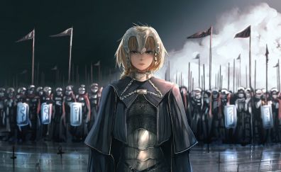 Ruler, Fate/Apocrypha, anime girl, army