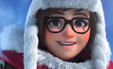 Smile, face, mei, online game, overwatch