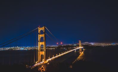 San Francisco bridge at night