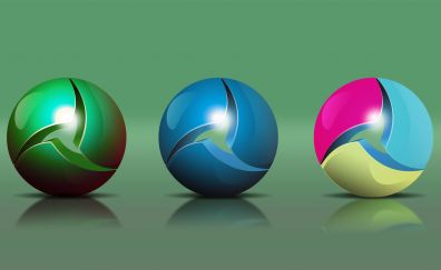 Balls shapes spheres reflections
