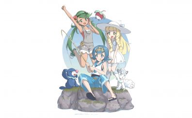 Minimal, Pokemon, fun, fishing, anime girls