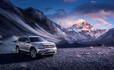 Volkswagen Teramont SUV, mountains, 2017, 4k