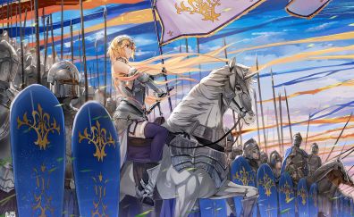 Jeanne d'Arc, Fate/Grand Order, army, anime girl