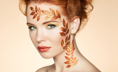 Artwork on women face, Feb