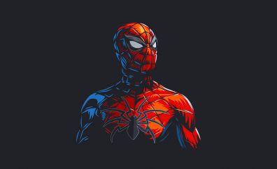 Spider man, red suit, minimal