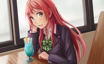 Aguri, Gamers!. anime girl, cafe