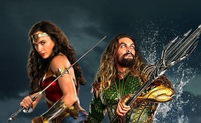 Wonder woman, aquaman, justice league, movie, 2017