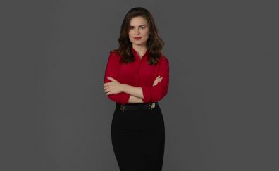 Hayley Atwell, celebrity, red shirt