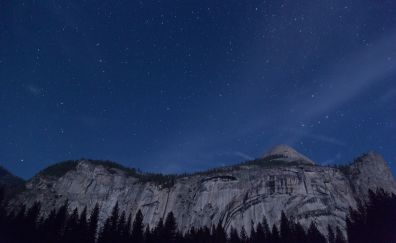 Mountains in night