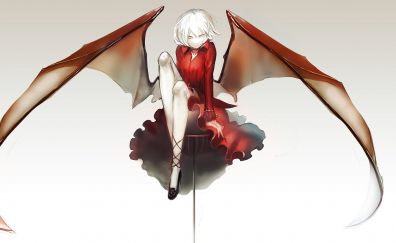 Remilia Scarlet, Touhou, dragon, anime girl
