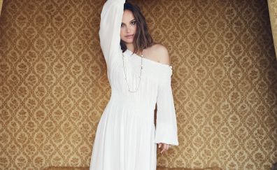White dress, Natalie Portman, beautiful actress