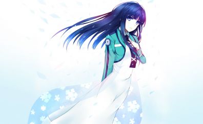 Shiba Miyuki, Mahouka Koukou no Rettousei, anime girl, blue hair
