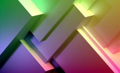 Gradient, abstract, colorful, geometry, 4k