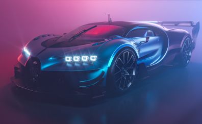2021 Bugatti Chiron, luxury sport car