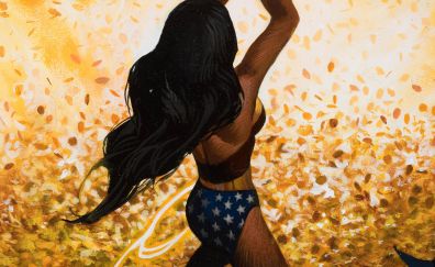 Wonder woman, superhero, 4k, artwork