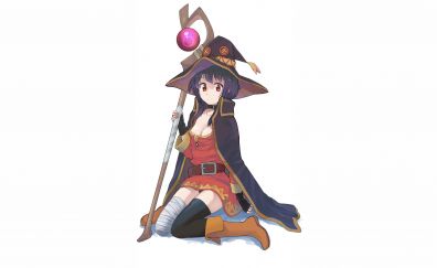 Witch, minimal, anime girl, Megumin, Kono Subarashii Sekai Ni Shukufuku Wo!