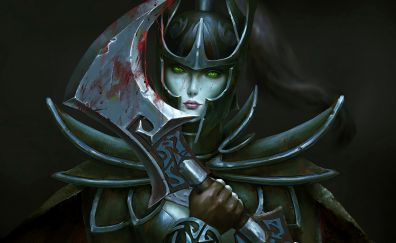 Phantom assassin, Dota 2, video game, girl warrior, art