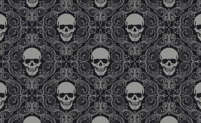 Skull tiles background pattern