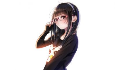 Urban, anime girl, glasses, original