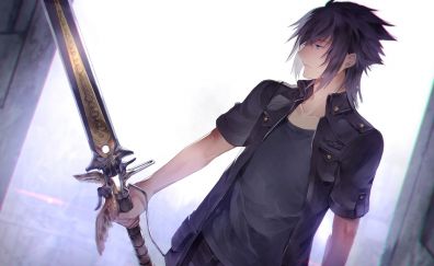 Final fantasy, noctis with sword, video game