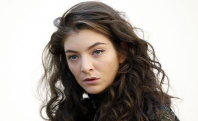 Lorde, face, singer, 2017, 4k