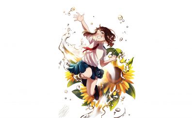 Ochako Uraraka, jump, anime girl