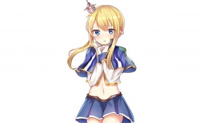 Cute anime girl, Renown, Azur Lane, blonde